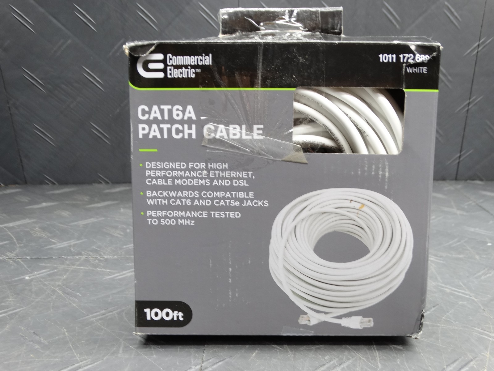 Commercial Electric CE 100 ft. Cat 6A UTP Patch Cable White