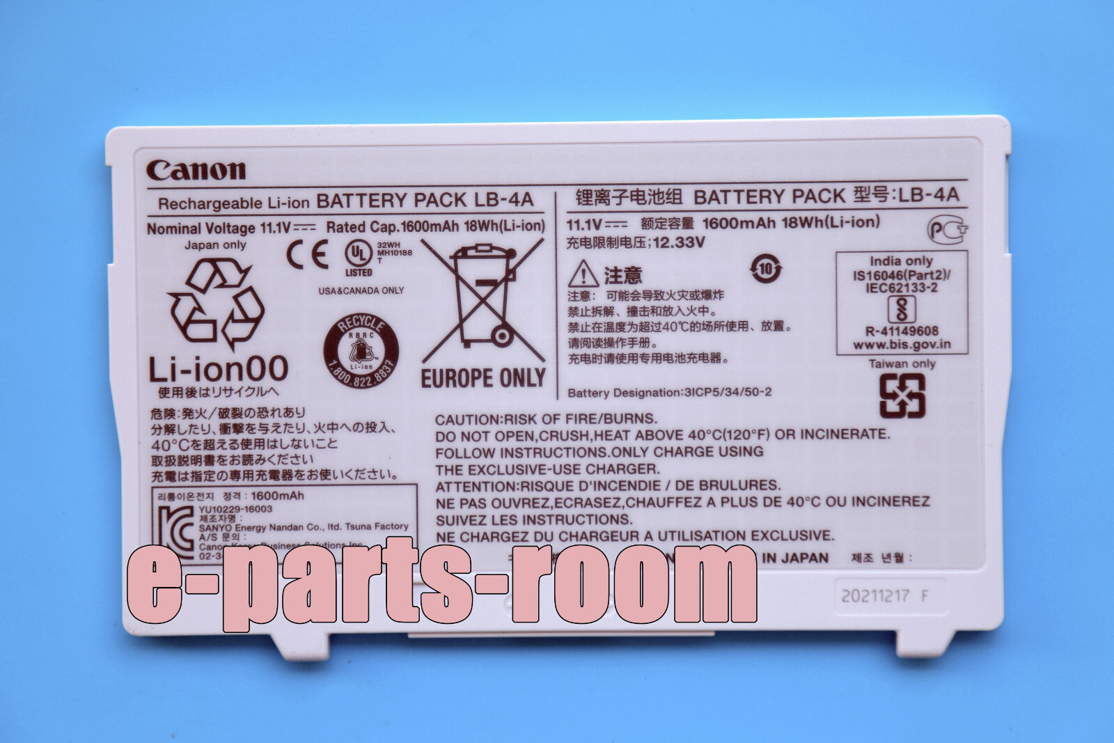 New Original  LB-4A for Canon CXDI-710C Medical Tablet Battery