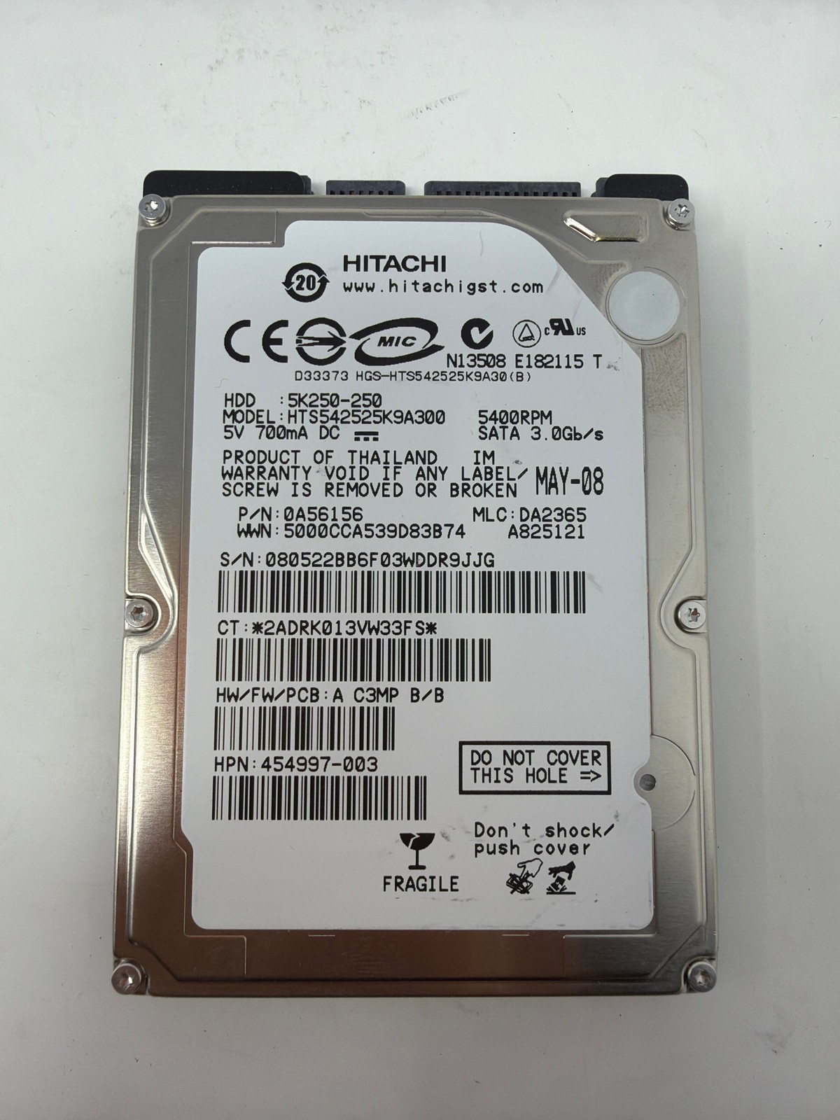 Hitachi HTS542525K9A300 250GB SATA 3.0Gb/s Grade B