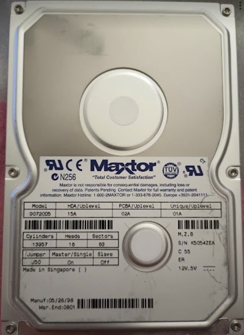 Maxtor 90720D5 7.2GB IDE Hard Drive