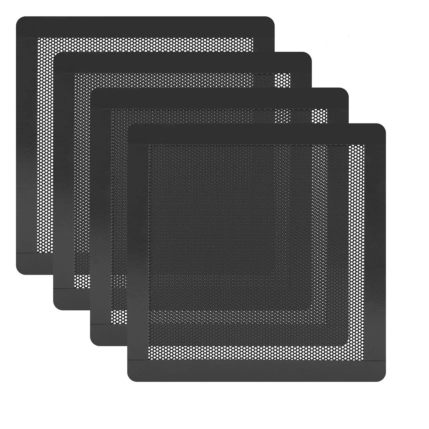 HFEIX 120mm Magnetic PC Case Dust Filter, 4 Pack 120X120mm, black 120X120mm