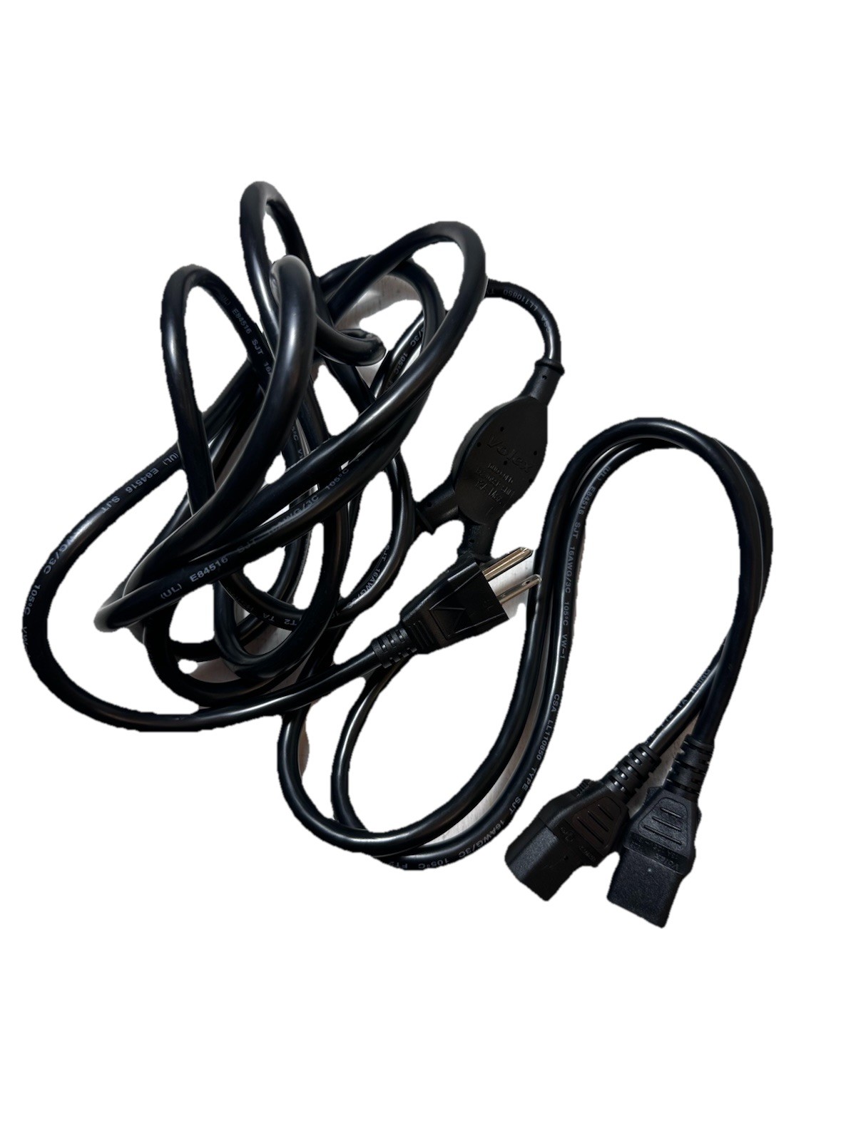 Volex Duo-Cord NEMA 5-15P to Dual NEMA 5-15R, 10' E62405SP 120V 13A