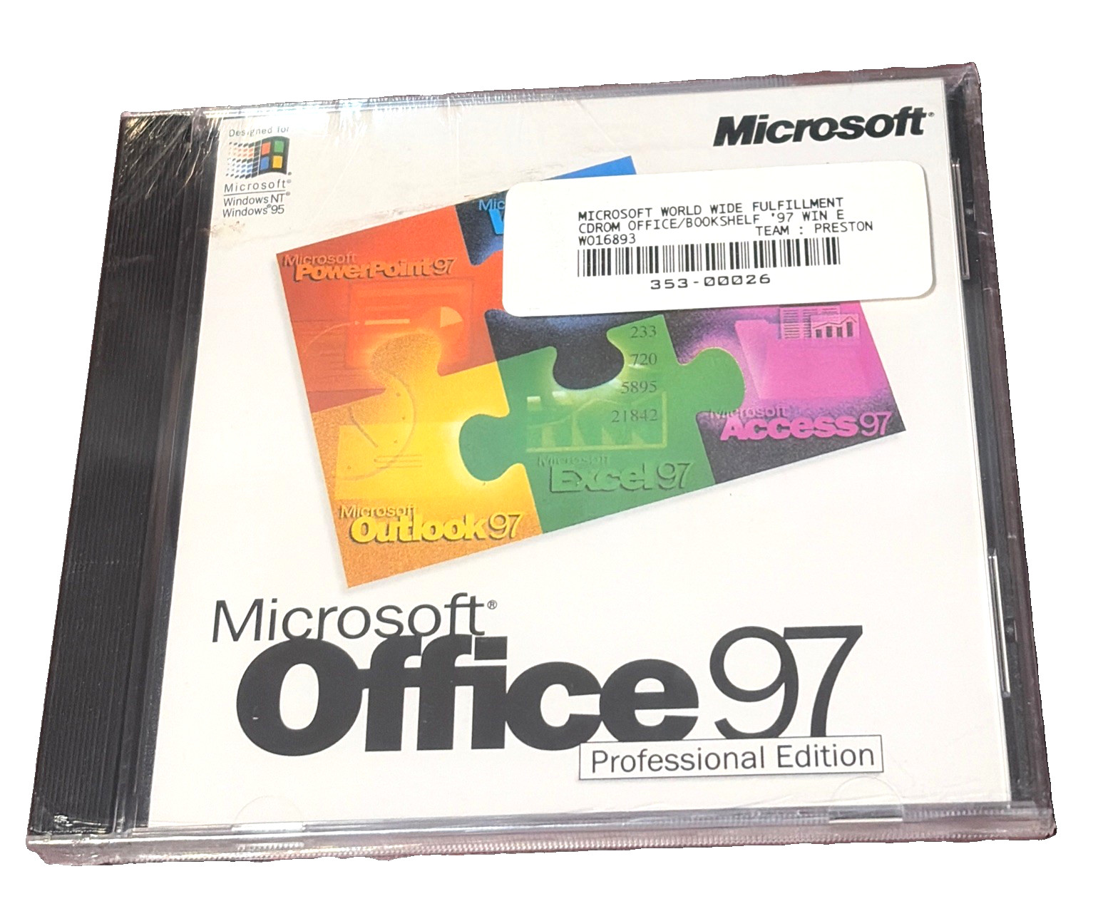 Microsoft Office 97 Professional Edition Word Excel PowerPoint Access New SEALED