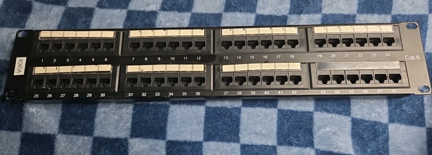TRENDnet 48-Port Cat6 Unshielded Patch Panel TC-P48C6, Black