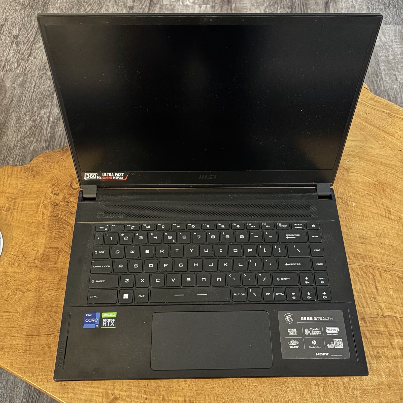MSI GS66 Stealth 15.6" FHD 360Hz i9-11900H 1TB SSD 32GB RTX 3080MQ WIN 11 PRO