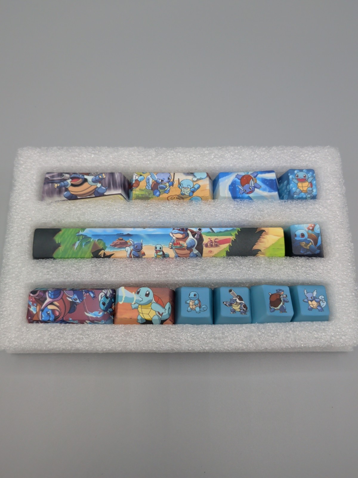 Pokemon Squirtle Blastoise PBT Keycaps Novelty Set 6.25u Spacebar Cherry MX New