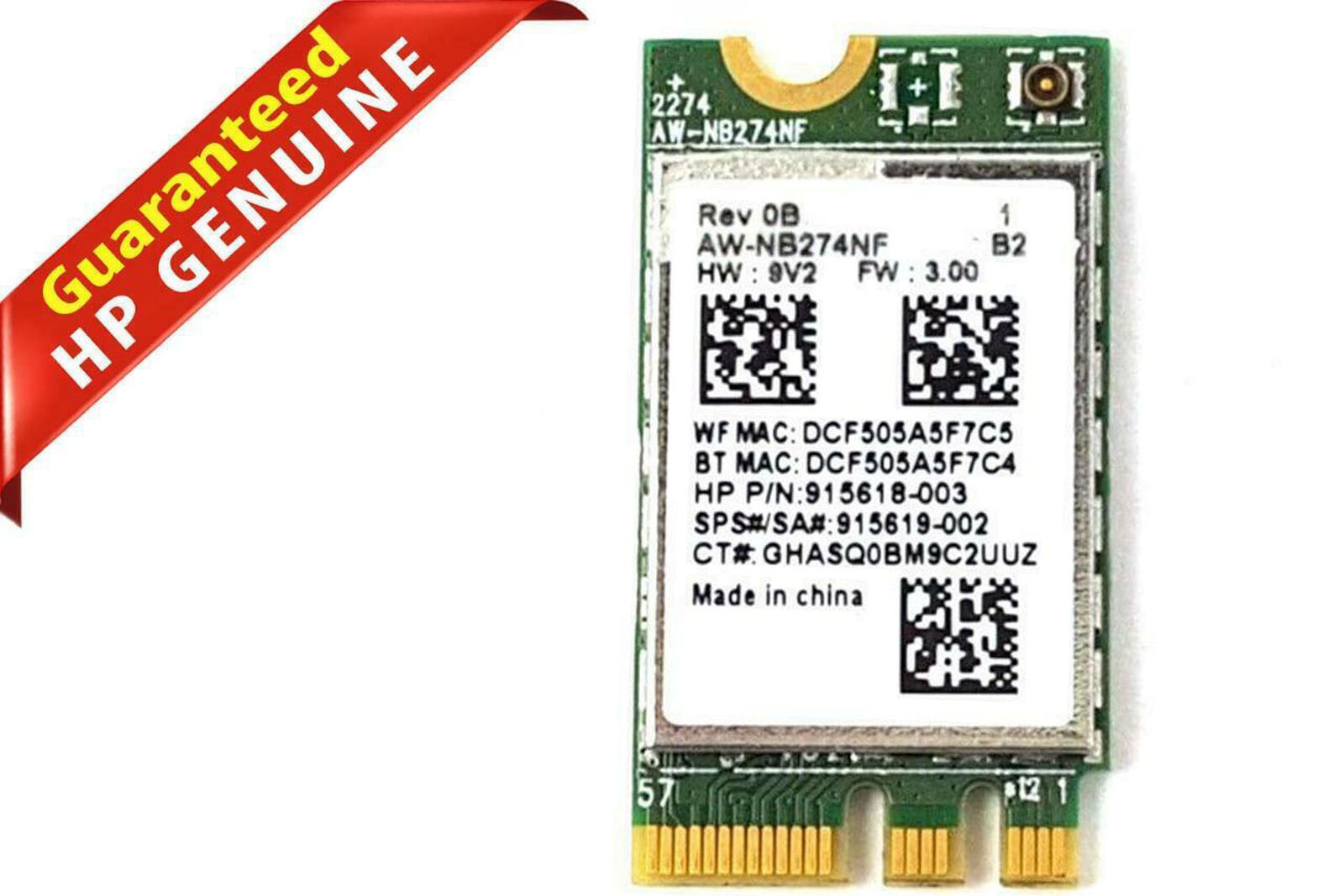 Lot X2 HP 15-DB0015DX Laptop WiFi Adapter 915619-003 RTL8723DE L21480-005