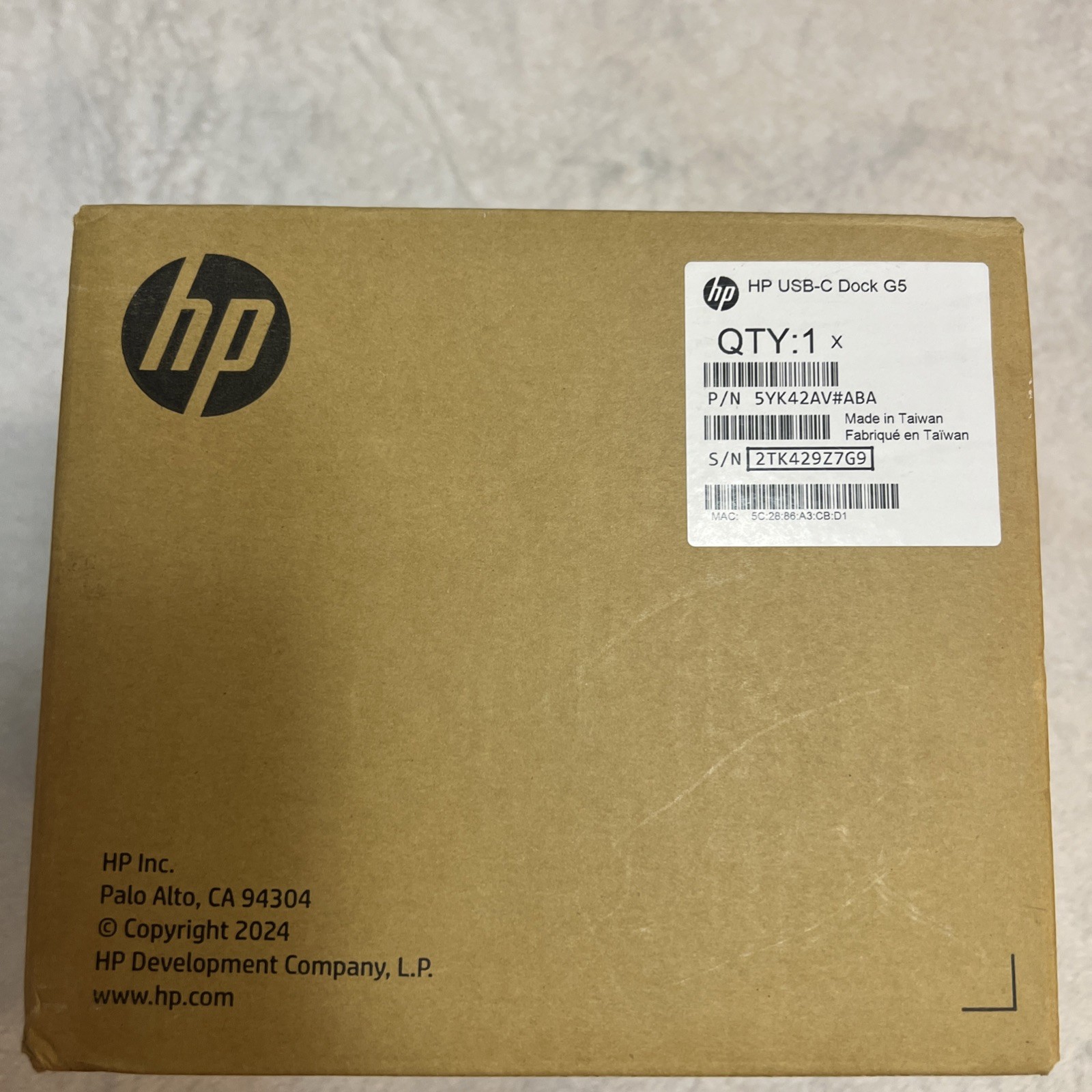 New HP USB-C Dock G5 Docking Station 5YK42AV#ABA