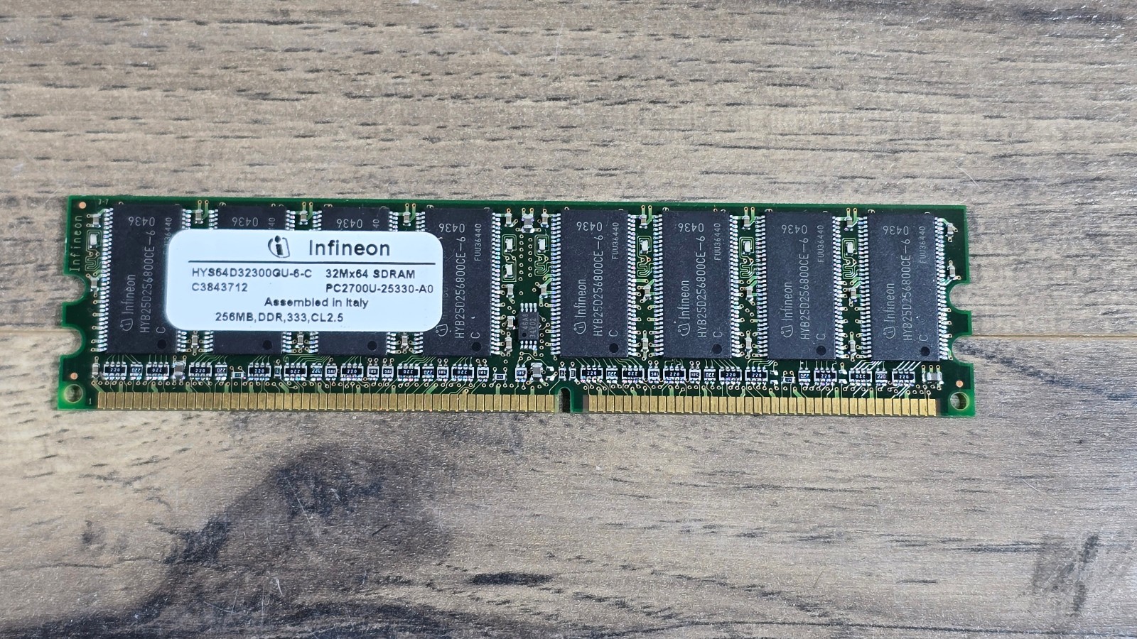 Infineon HYS64D32300GU-6 C3844124 256MB 32MX64 DDR SDRAM Memory Very Good