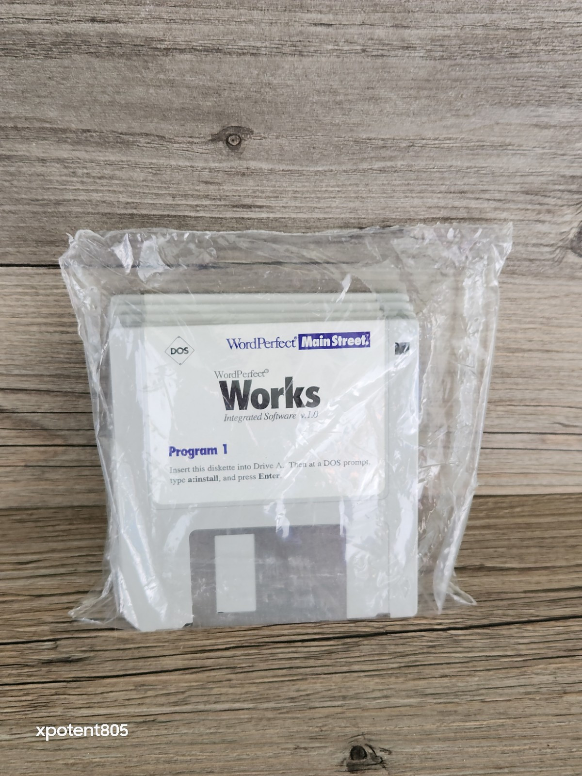Vtg 1994 MS DOS WordPerfect Works Main Street v.1.0 Software Program 3½ Disks