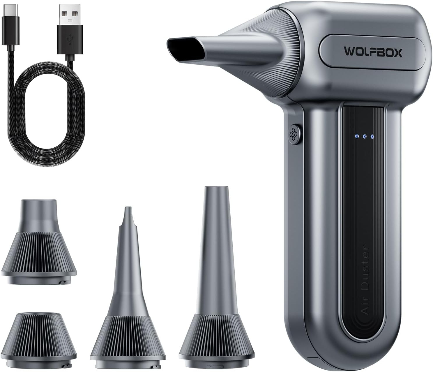 WOLFBOX MF60&MF70 Compressed Air Duster-110000RPM Super Power Electric Air Duste