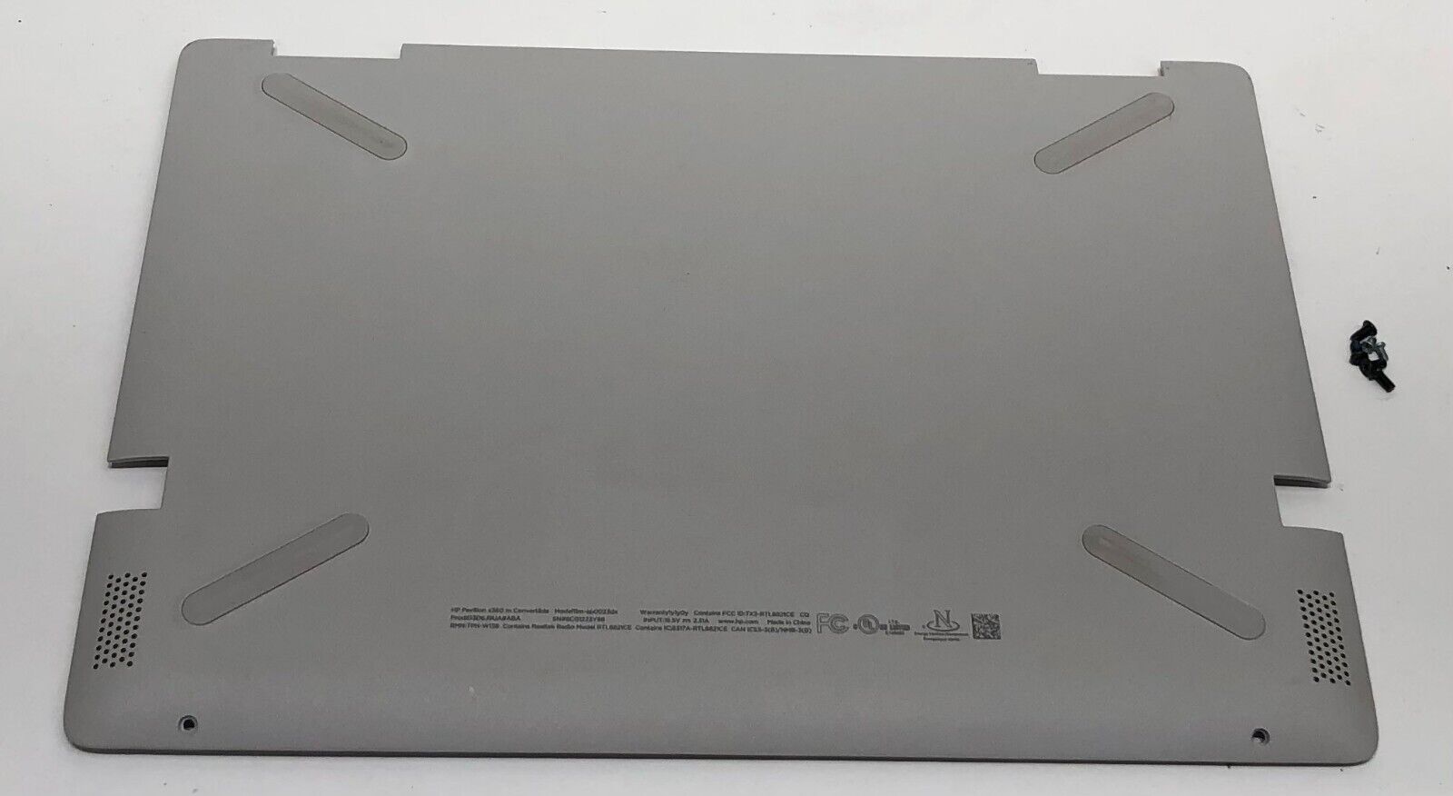 HP 11M-AP 11M-AP0023DX Genuine Bottom Base Cover w/ Screws Silver M47391-001
