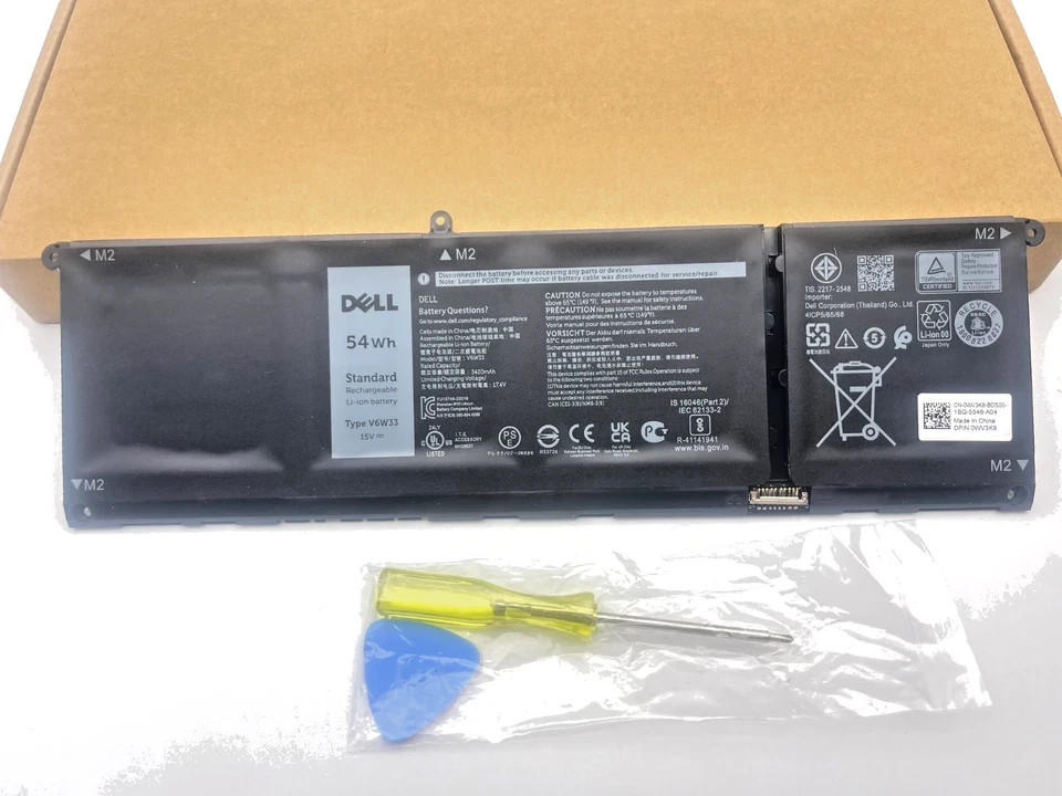 Genuine V6W33 Battery For Dell Inspiron 3510 5510 Latitude 3320 3330 Vostro 3515