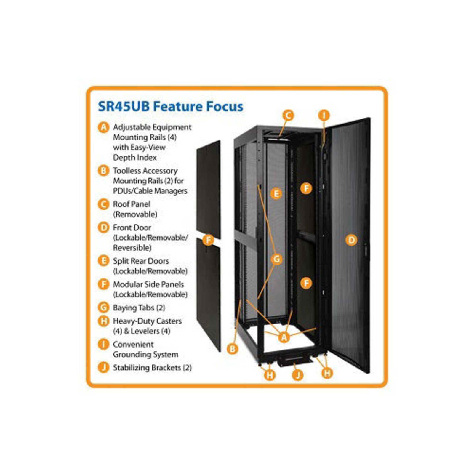 Eaton Electrical - SR45UB - Tripp Lite by Eaton 45U SmartRack Standard-Depth