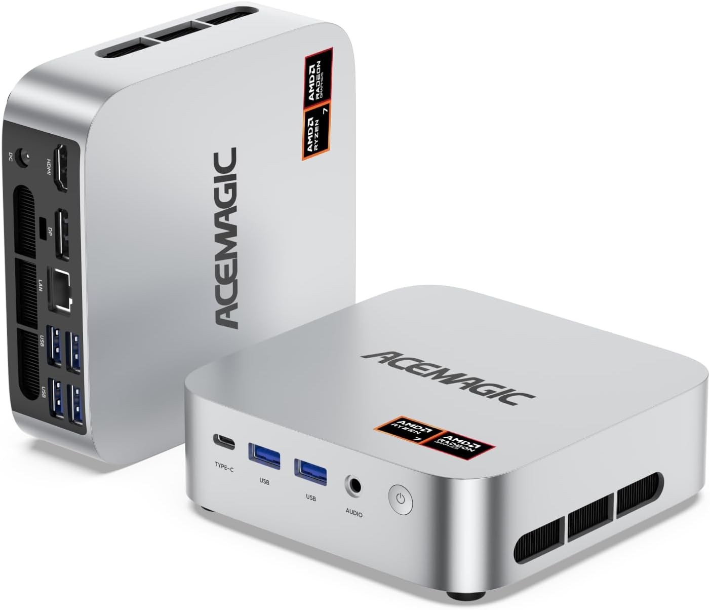ACEMAGIC 8K Mini PC AMD 7 H255 (8C/16T, up to 4.9GHz) 16GB LPDDR5 512GB SSD WiFi