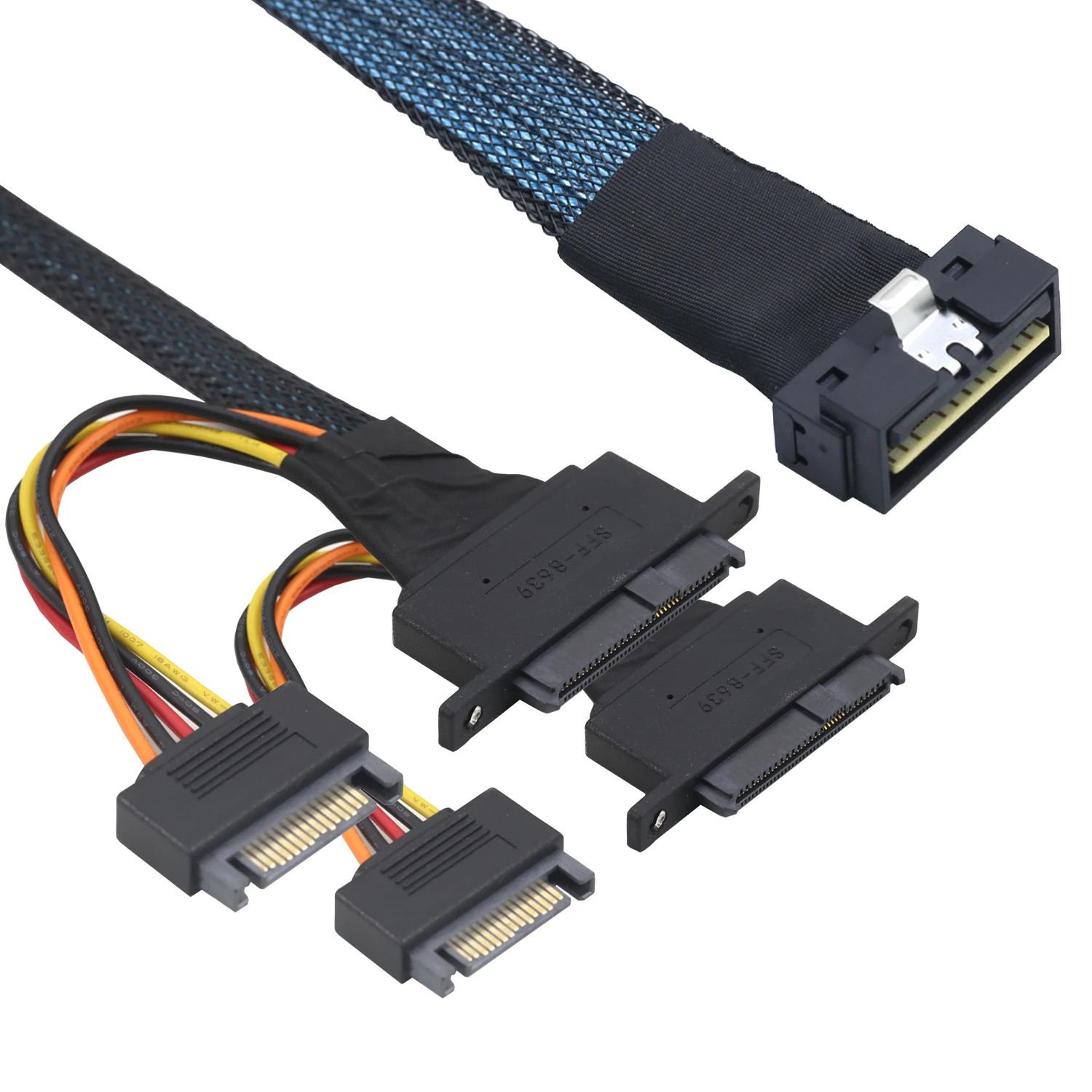 LP SlimSAS 8X SFF-8654 8i (74Pin) to SFF-8639 (U.2) NVMe Adapter Cable 