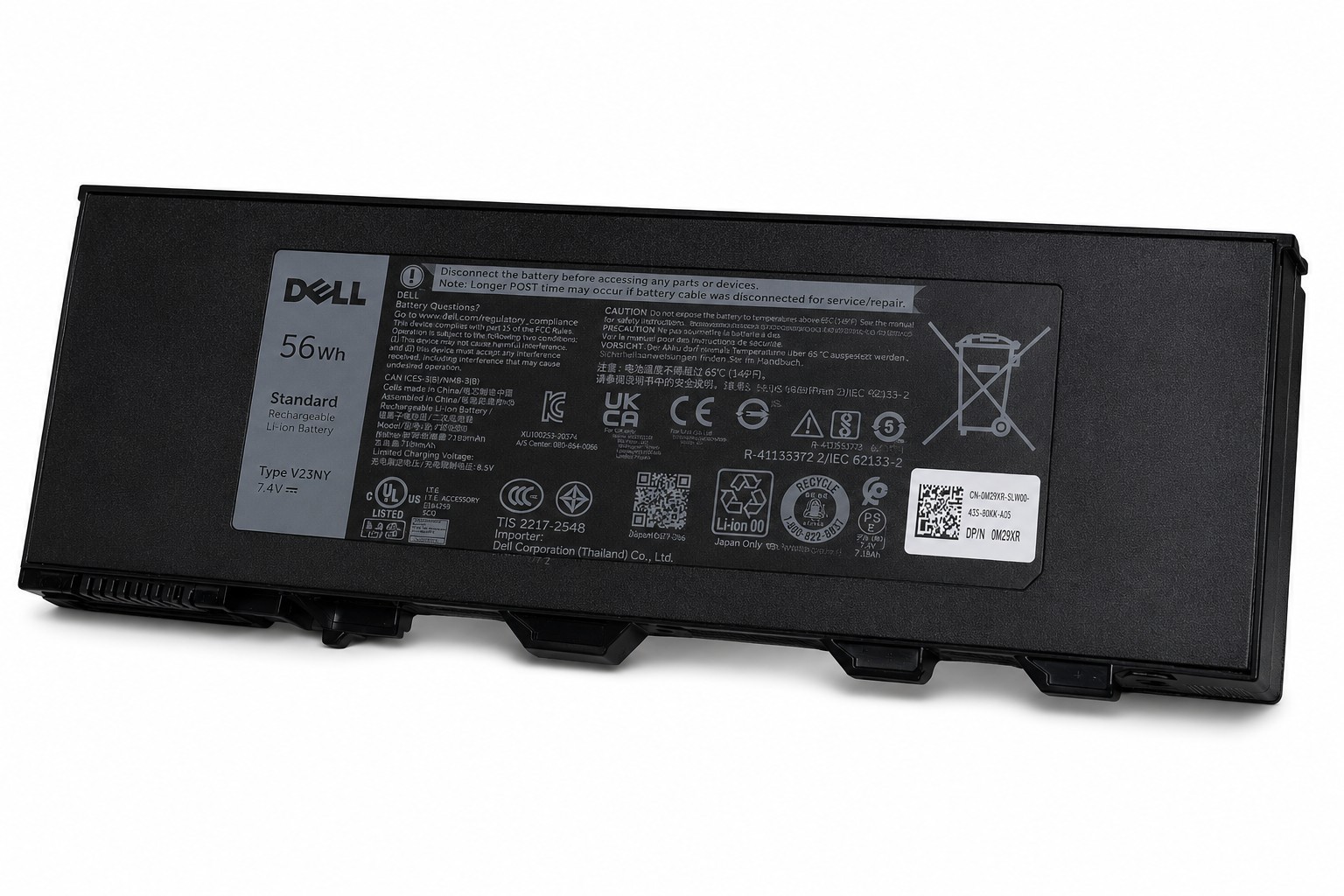 Genuine Dell V23NY 56Wh 7.4V Rechargeable Li-Ion Laptop Battery OEM New