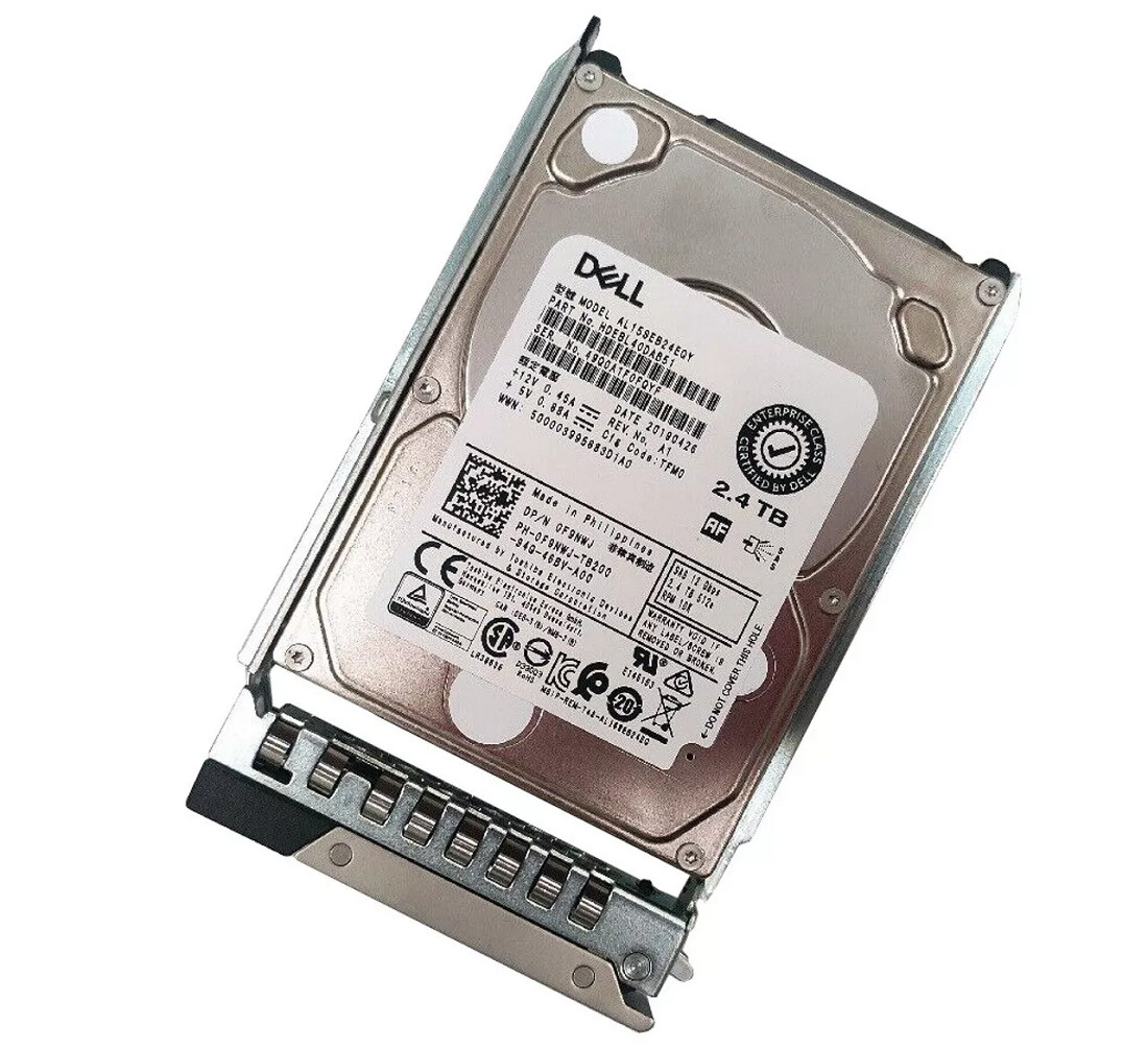 NEW Dell 0F9NWJ 2.4TB 10K SAS 12G AL15SEB24EQY HDD Hard Drive w/ 14G 15G Tray