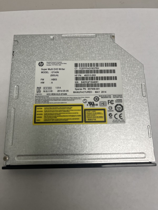 HP GTA0N Slim SATA Internal Super Multi DVD RW Writer Optical Drive 657958-001