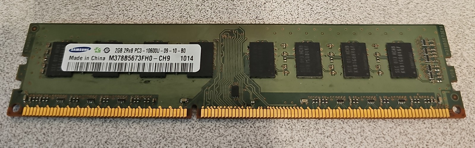 M378B5673EH1-CH9 OEM SAMSUNG MEMORY DESKTOP 2GB 2RX8 PC3-10600U-09-10-B0