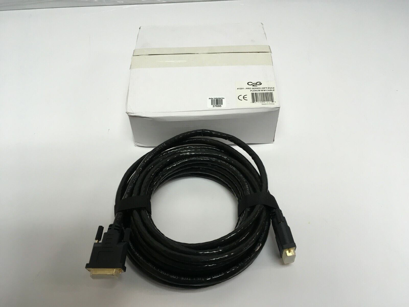 NEW C2G 41201 Pro Series Single Link DVI-D Digital Video Cable M/M, Plenum CMP