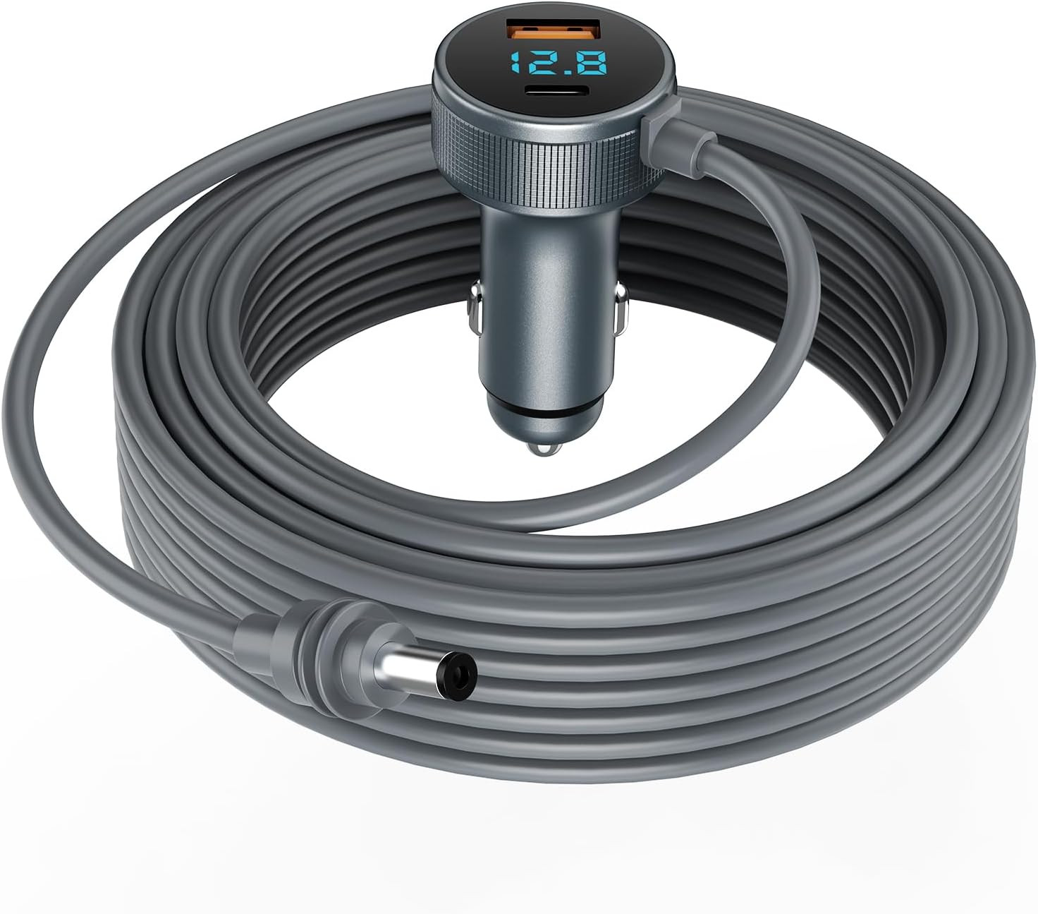 Starlink Mini Car Adapter 12V-48V with Digital Display and USB Ports (16.4Ft)