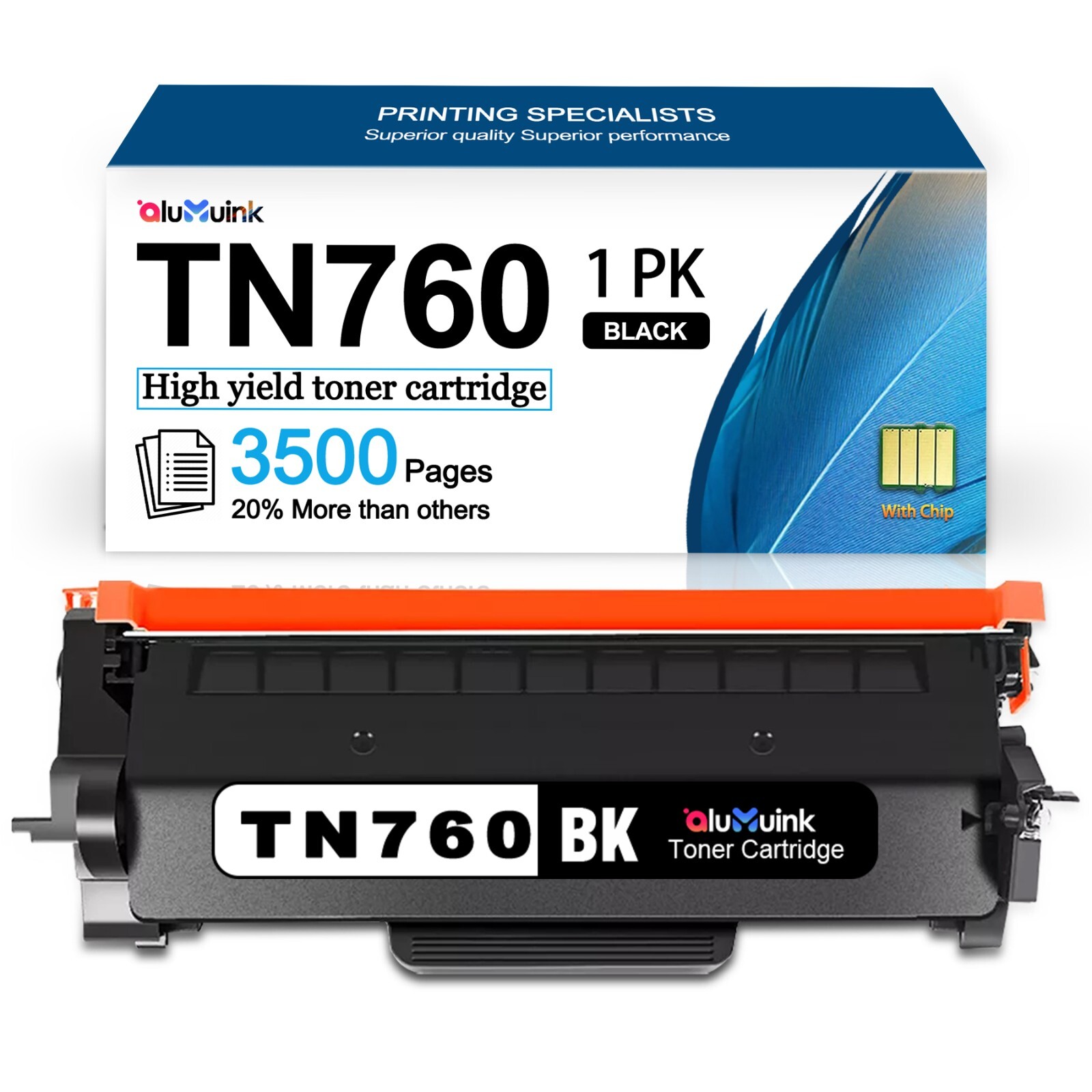 TN760 High Yield Black Toner for Brother HL-L2325DW HL-L2350DW HL-L2395DW