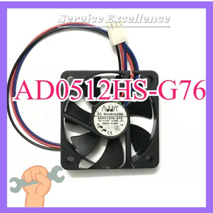 One Brand ADDA 5010 AD0512HS-G76 12V 0.09A 5CM 3-Pin Cooling Fan Fast Shipping