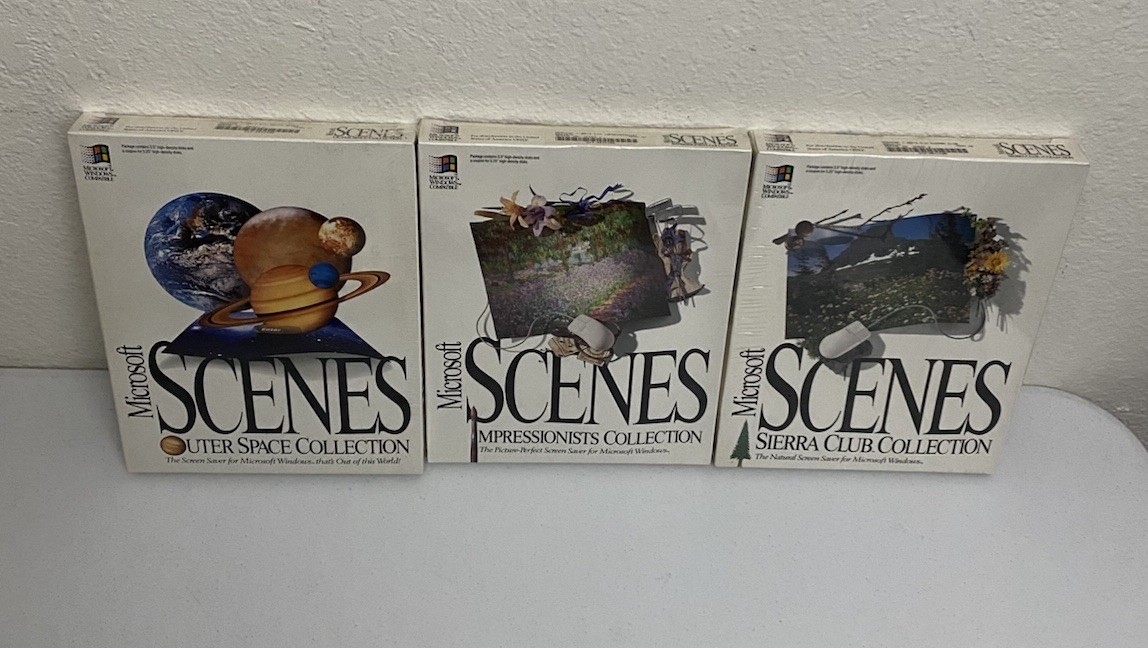 Microsoft Scenes Impressionist Outer Space Sierra Club Windows Collection 3.5"