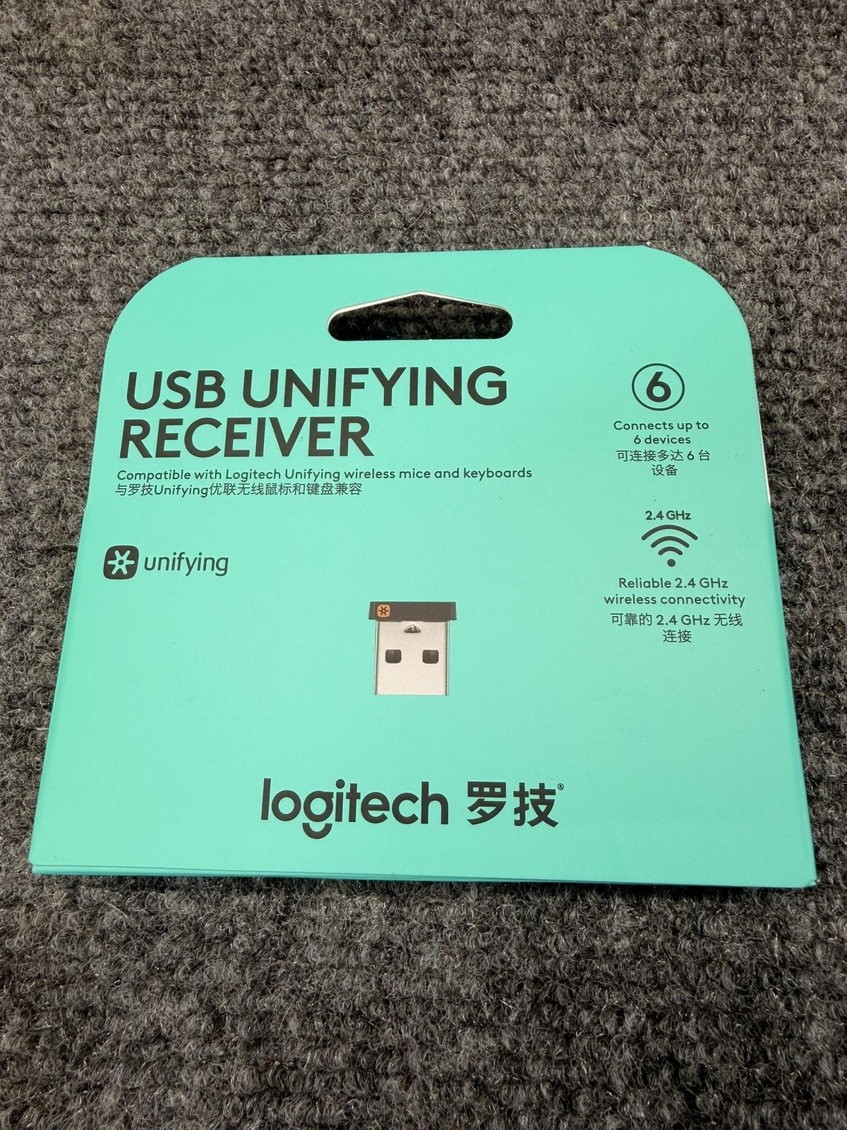 Logitech USB Unifying Receiver 2.4GHz Wireless Nano Dongle PC Mac Mouse Keyboard