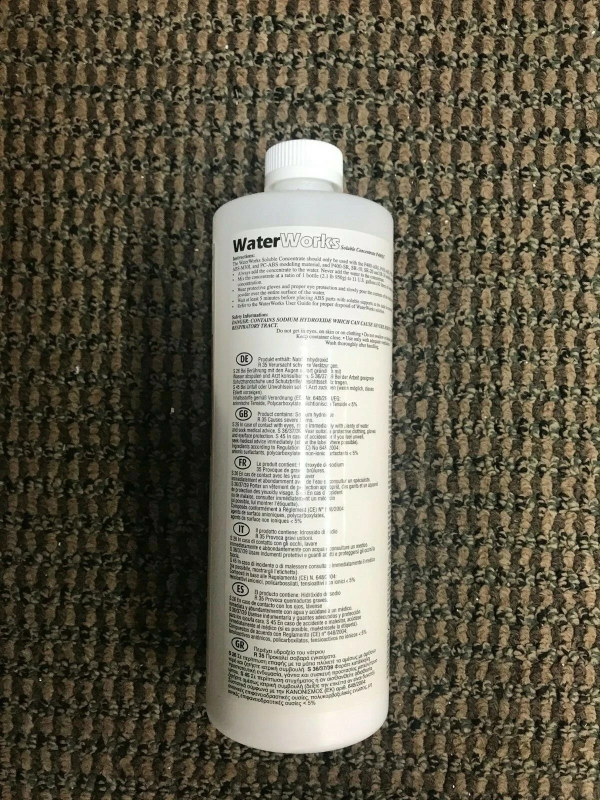 Stratasys 3D Printer Waterworks Soluble Concentrate P400SC  Wavewash 55 SCA1200 