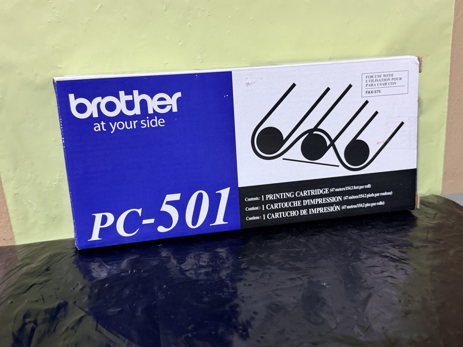 Brother PC-501 Printing Cartridge FAX-575 Genuine Authentic Printer Ink Black