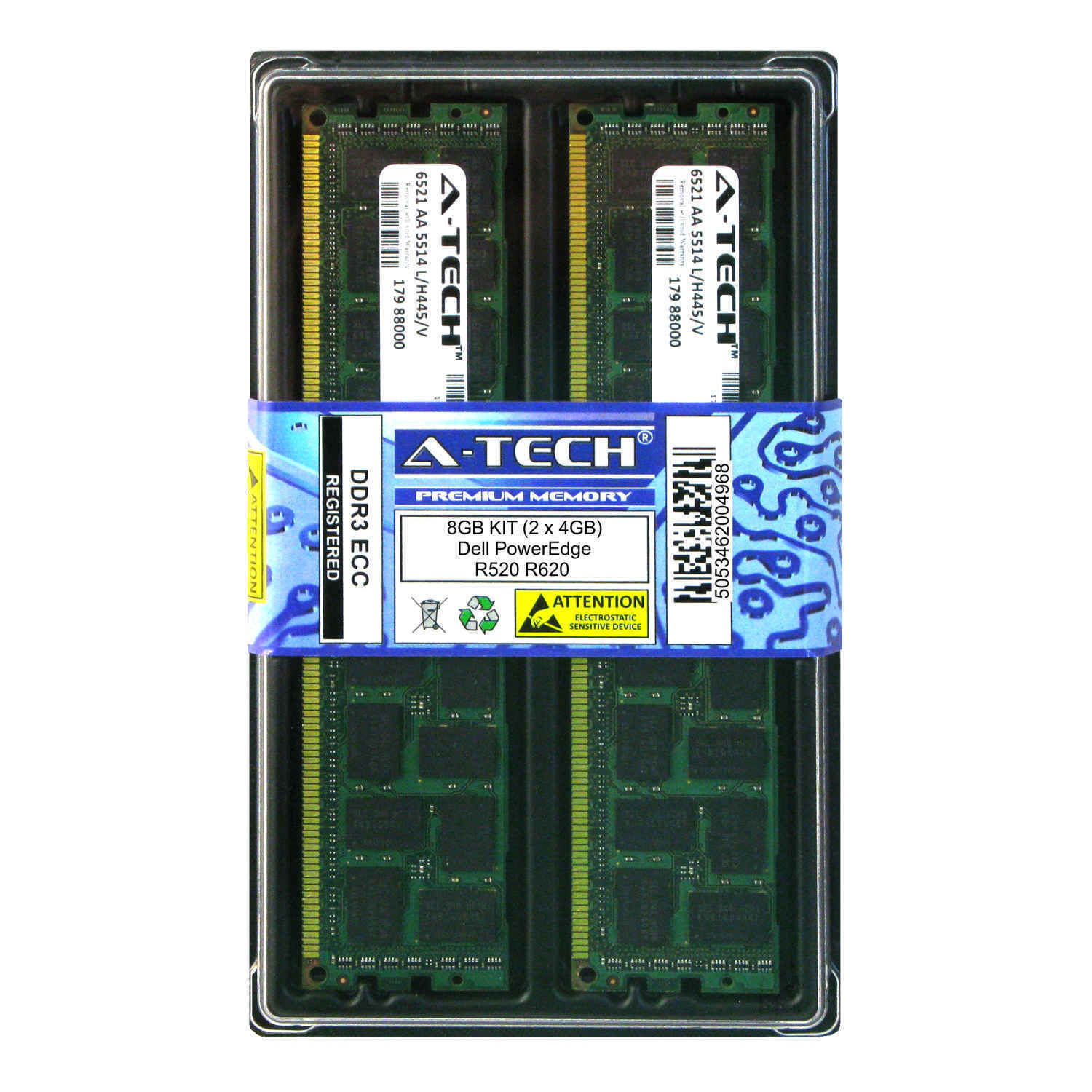 8GB KIT 2 x 4GB Dell PowerEdge R520 R620 R720 R720xd R810 PC3-8500 Ram Memory