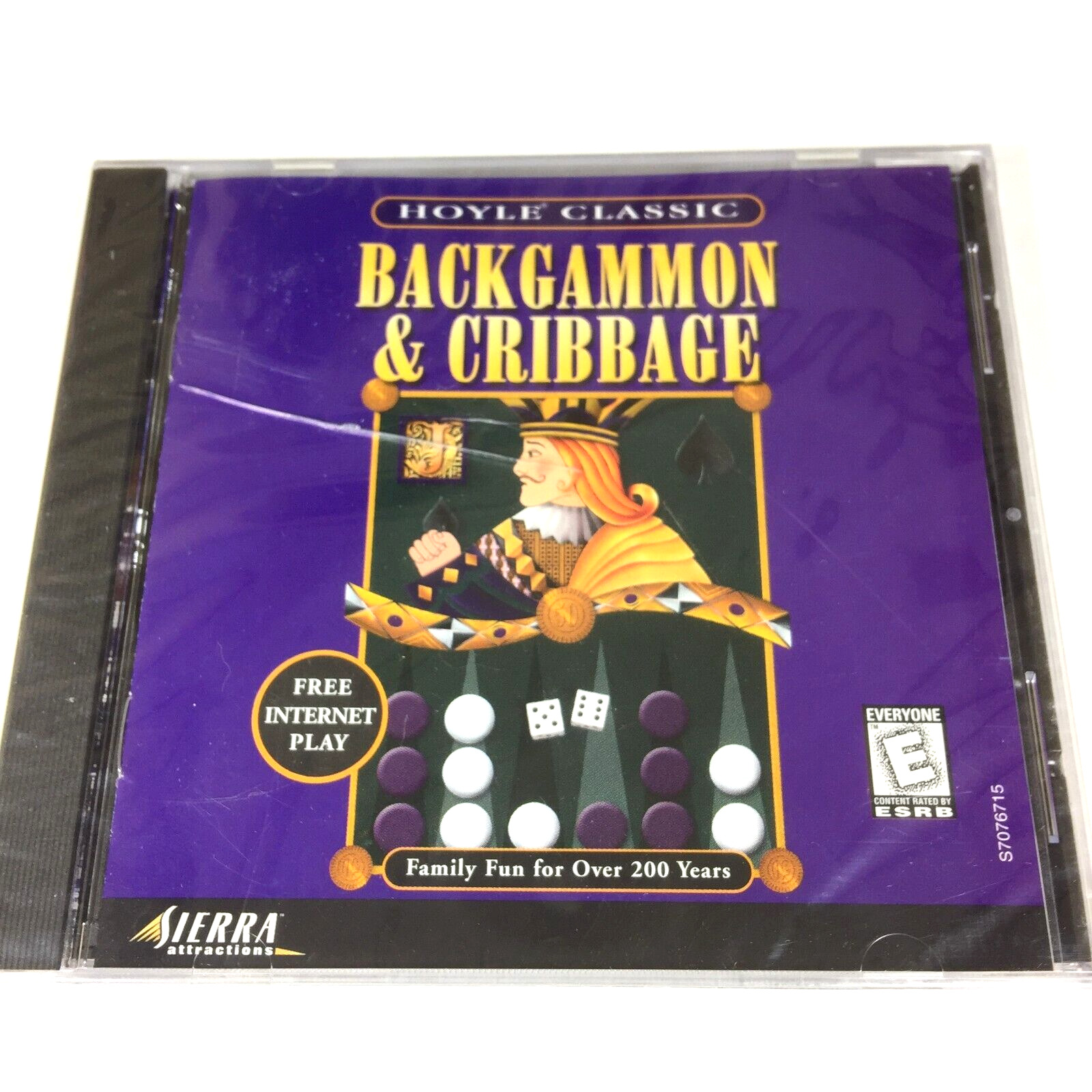 Vintage Hoyle Classic Backgammon & Cribbage (PC, 1999) - NEW - CASE CRACKED
