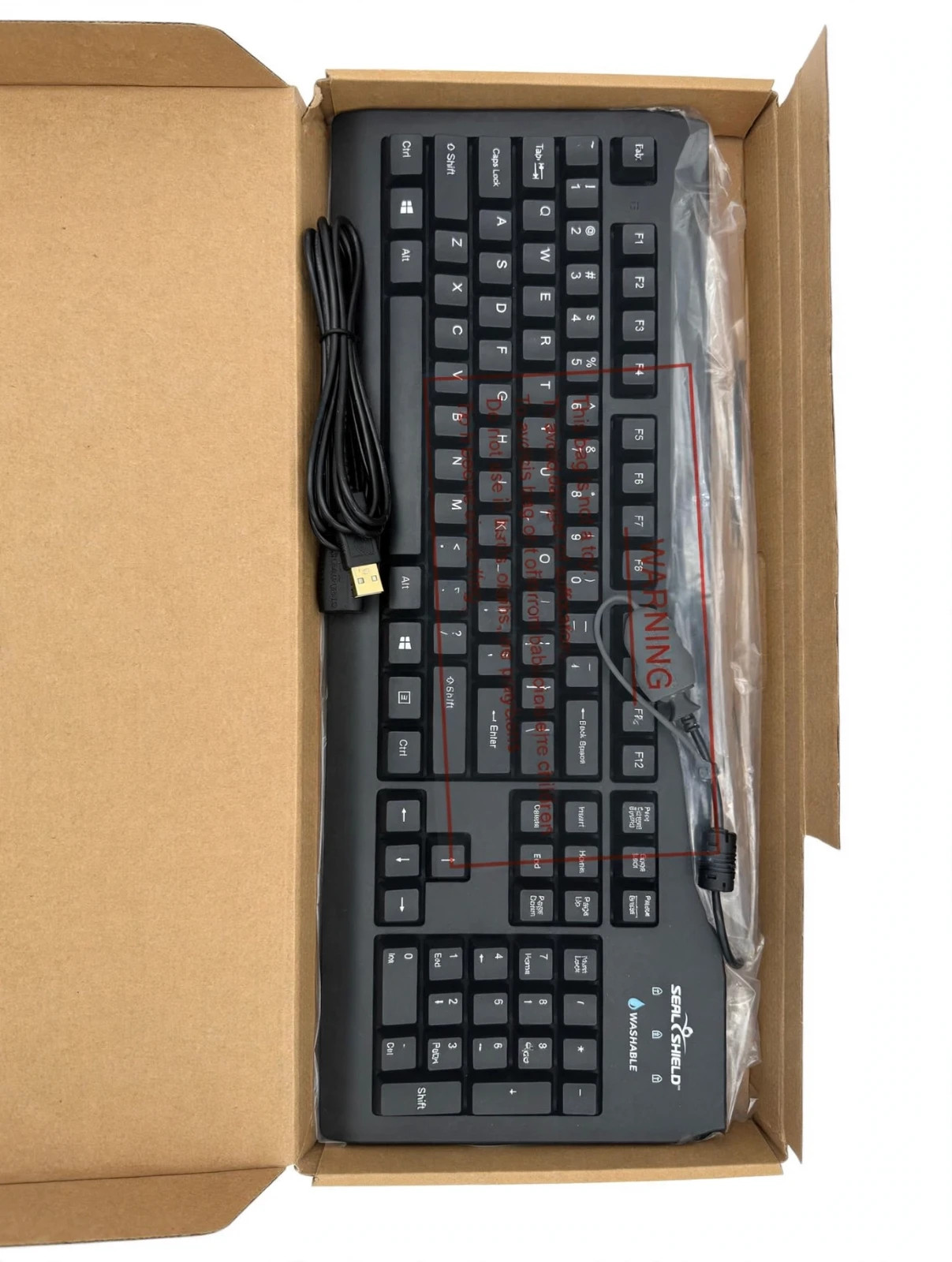Seal Shield Silver Shield Waterproof Keyboard with Card Reader