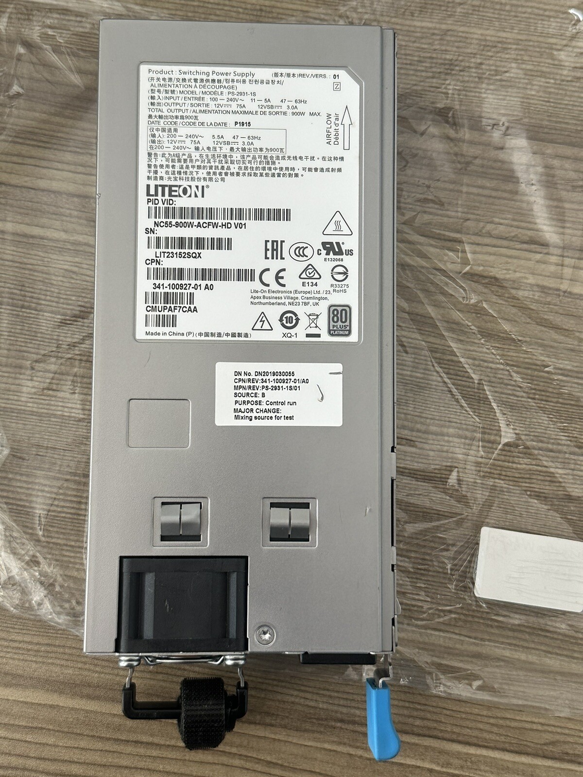 CISCO NC55-900W-ACFW-HD.341-100927-01 .Cisco original second-hand power supply