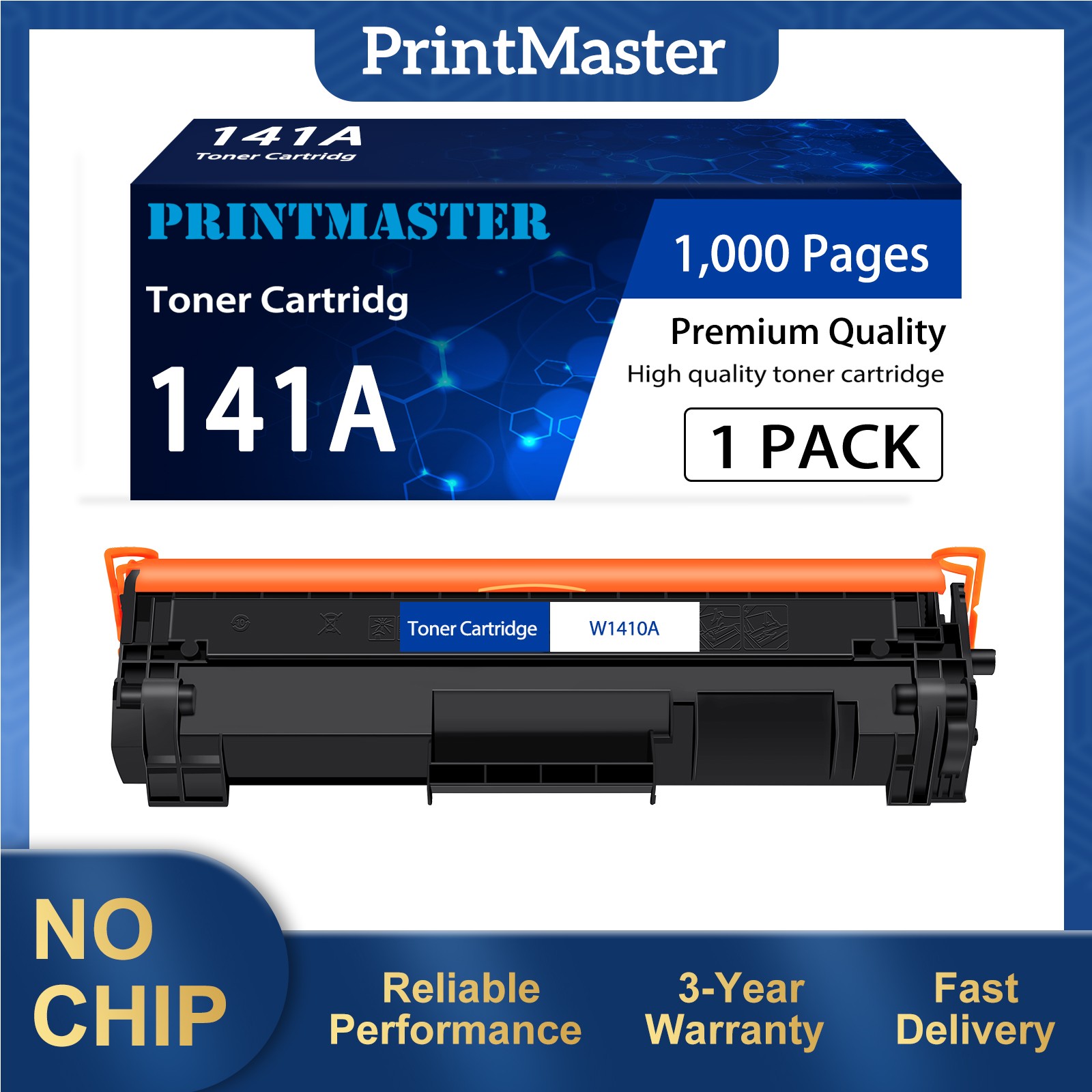 1PK 141A Toner Cartridge NO CHIP Replace for HP W1410A Black Laserjet M110 M140