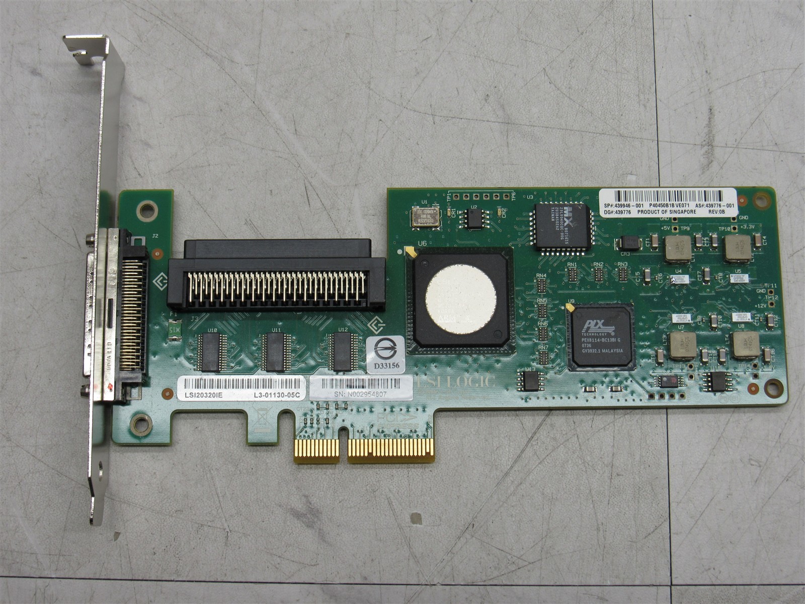 LSI Logic SCSI LVD/SE Controller PCI Express x4 LSI20320IE 439946-001
