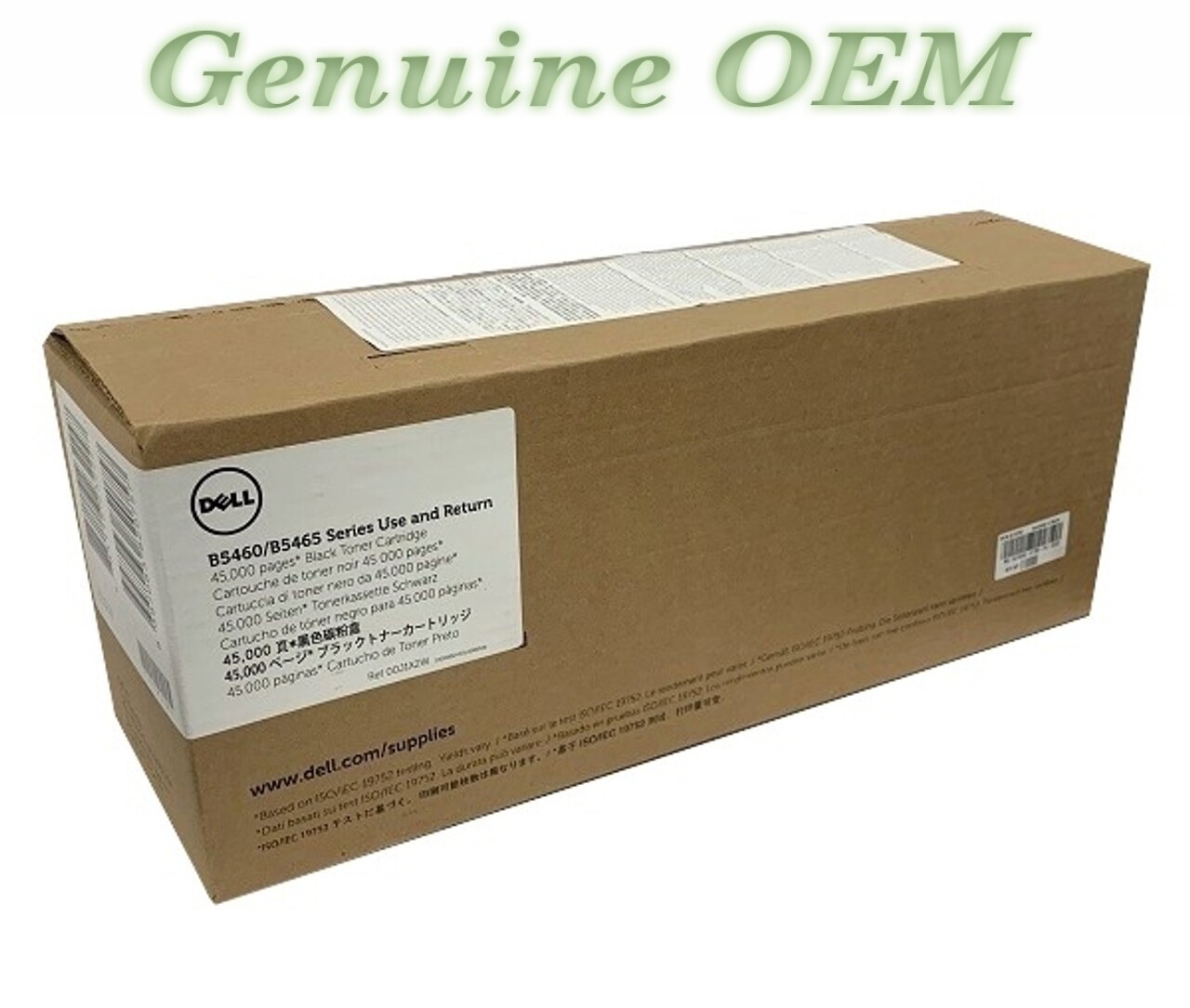J1X2W Original OEM Dell Toner Cartridge, Black Extra High Yield Genuine Sealed
