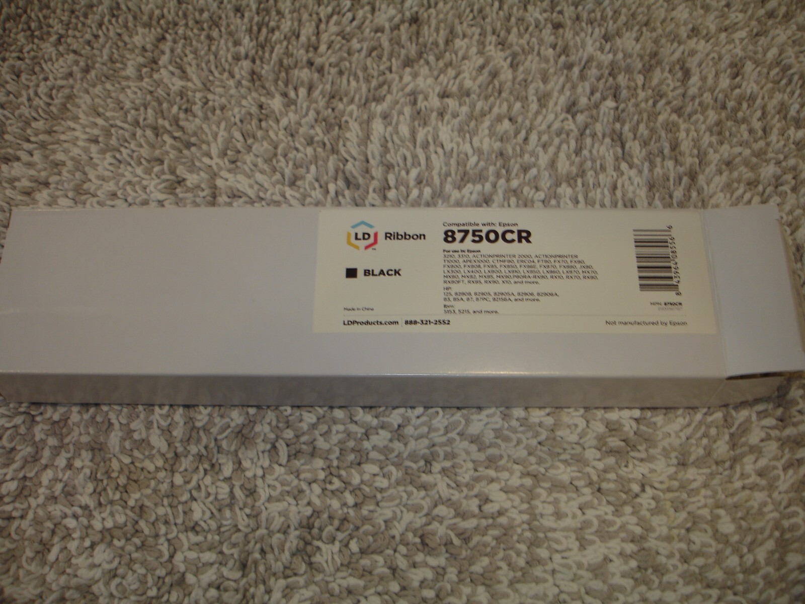 6 Epson 8750 compatible ribbons- FX800 FX850 FX870 FX880 and all MX LX and RX
