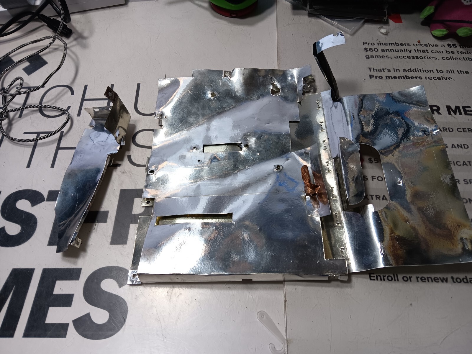 Tandy 1000 EX Top MB & PSU Metalish Liners-Metal Wear-Exact Set-PARTS-READ ALL