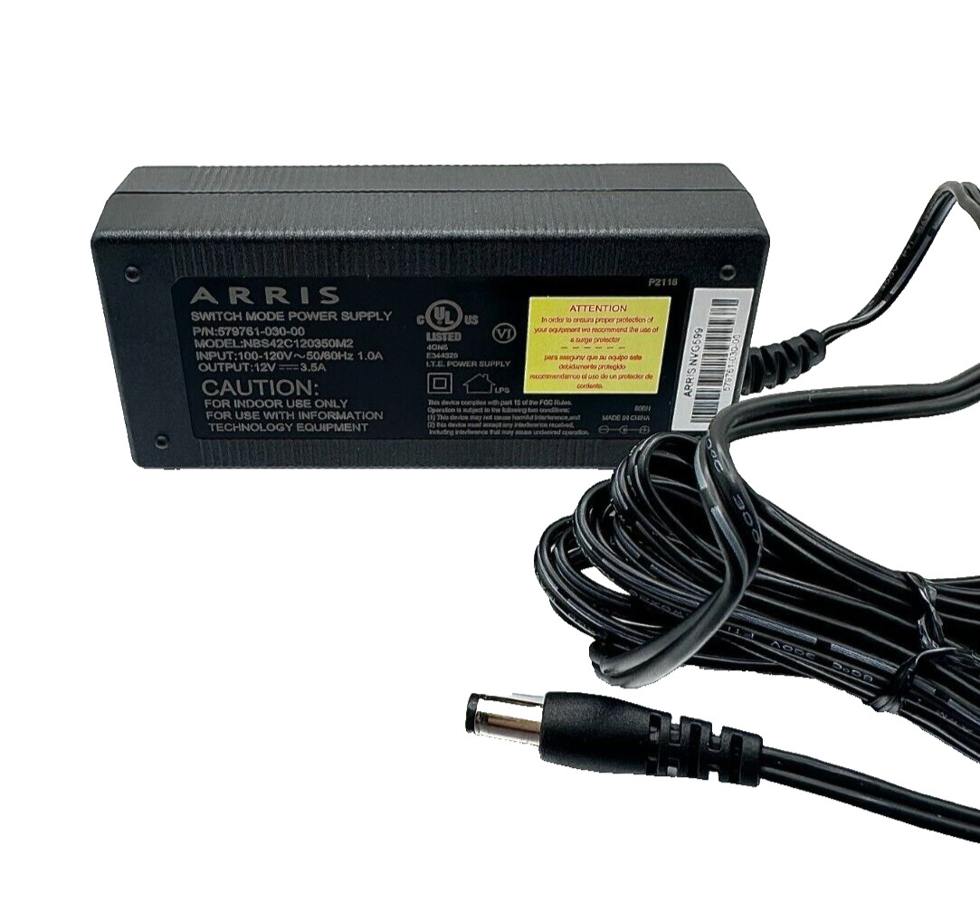 New Genuine Arris NBS42C120350M2 AC Adapter Switch Mode 12V 3.5A 42W OEM n/PC