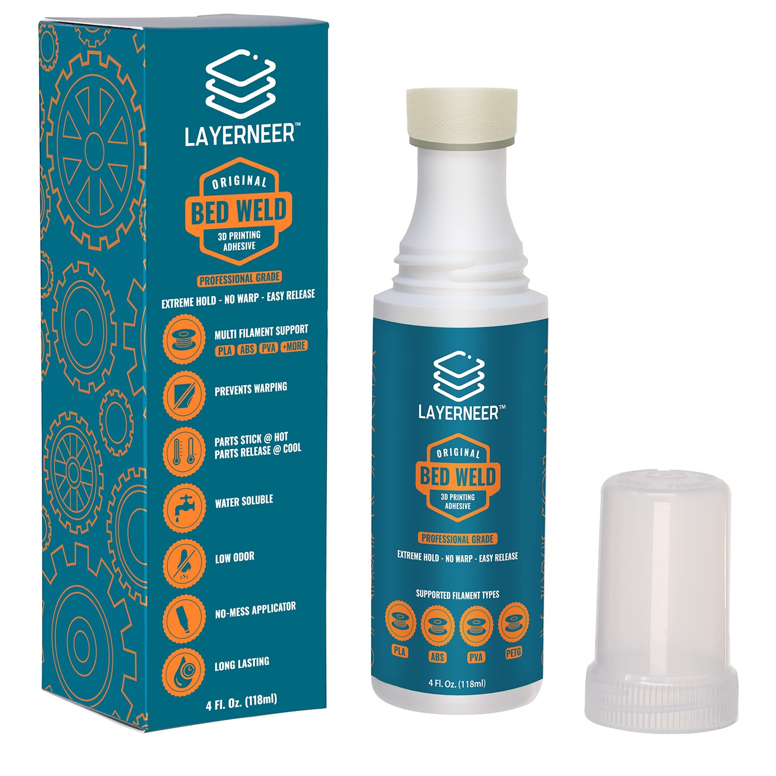 3D Printer Adhesive Glue Bed Weld Original, Strong Grip Reduces Warping for A...