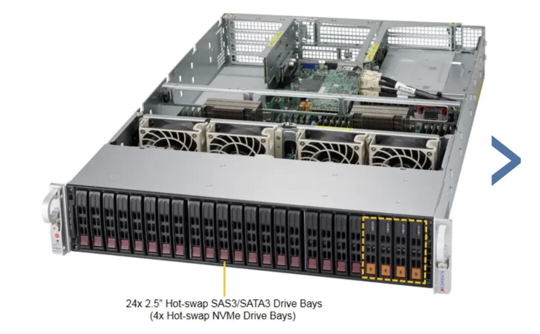 2U Server 24 Bay SFF 4x U.2 NVMe 2x Intel E5-2690 V4 28 Core 64GB DDR4 RAM IPASS