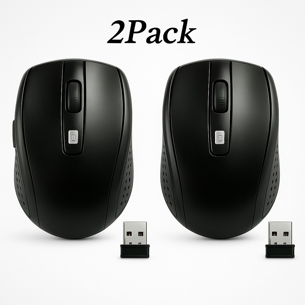 2 PACK Wireless  Mouse Bluetooth 2.4GHz Wireless PC Optical Mouse for Laptop PC