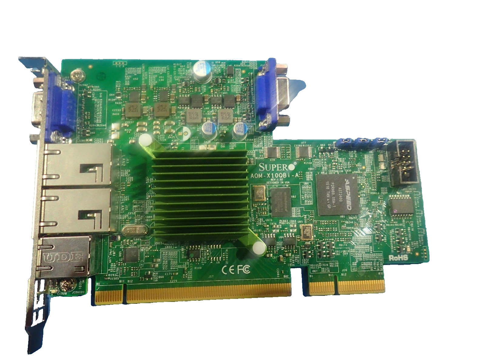 Supermicro AOM-X10QBi-A Dual 10GBE Base Add-On Module Server Expansion VGA Card