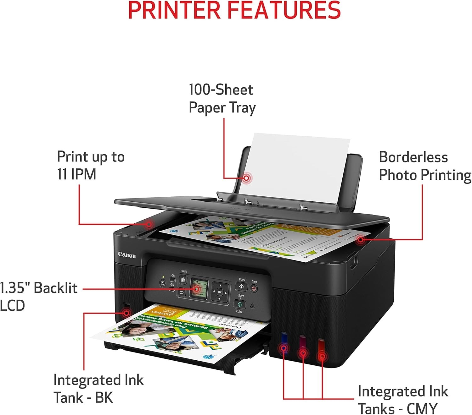 Canon PIXMA G3270 MegaTank Wireless Color All in-One Inkjet Printer