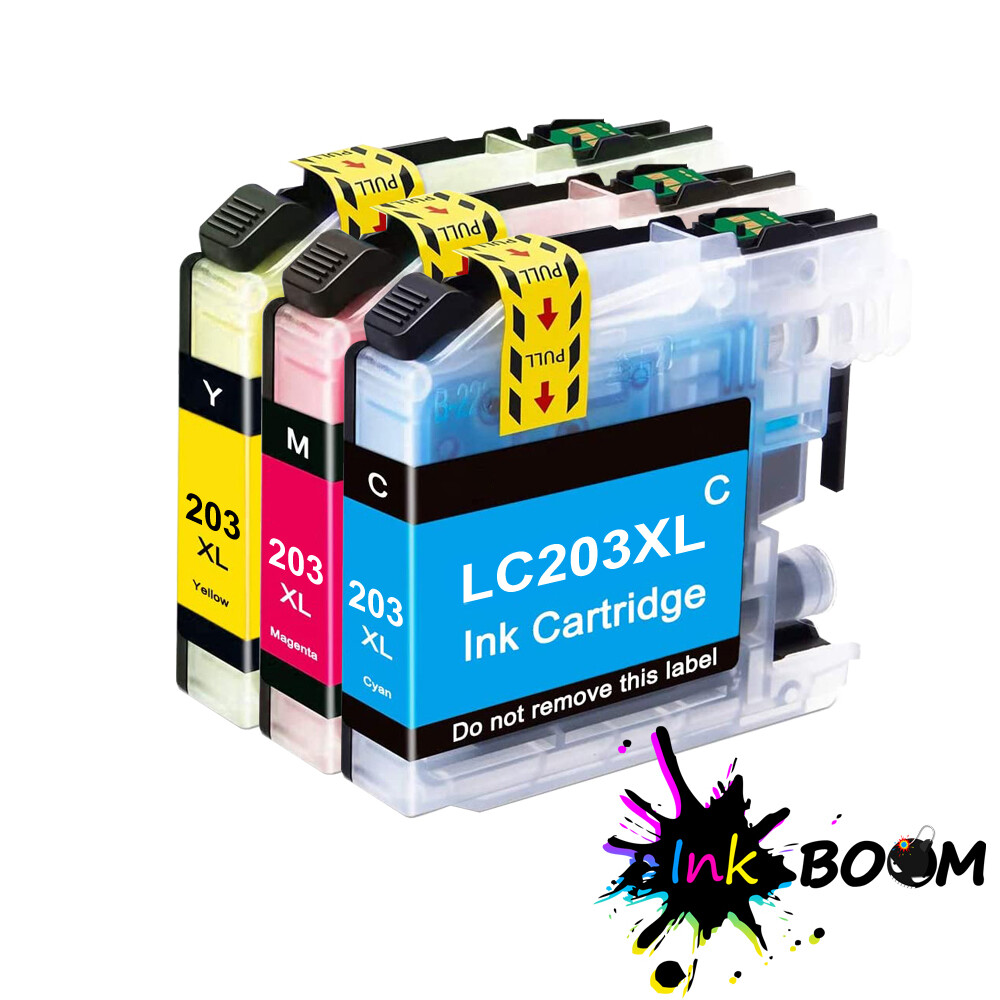3 CMY Ink Cartridge fits Brother LC203 LC201 MFC-J460DW MFC-J480DW MFC-J485DW