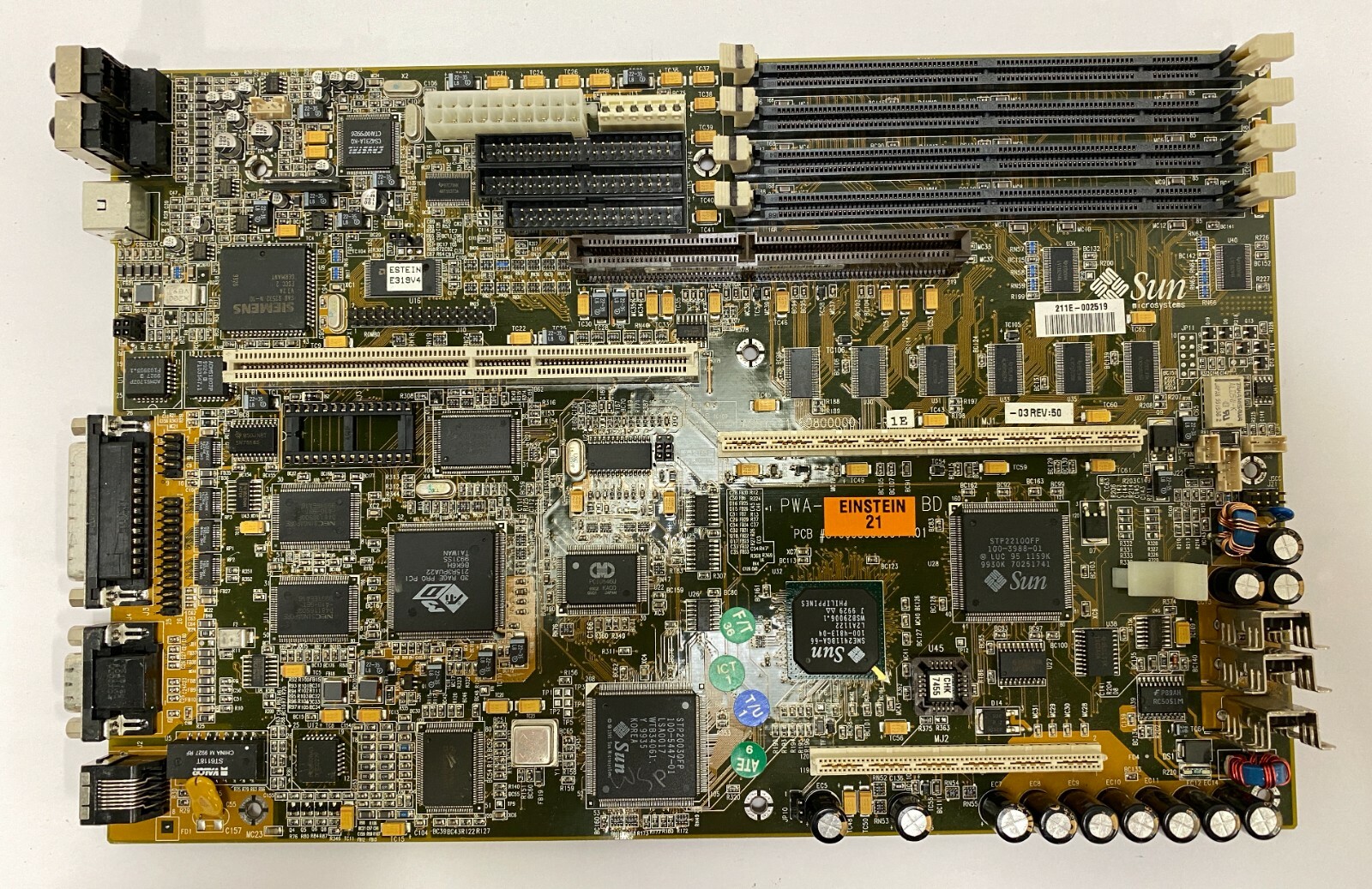 Sun Microsystem Ultra 10 Ultra 5 MOTHERBOARD 375-3060 EINSTEIN 21 MAIN BOARD 