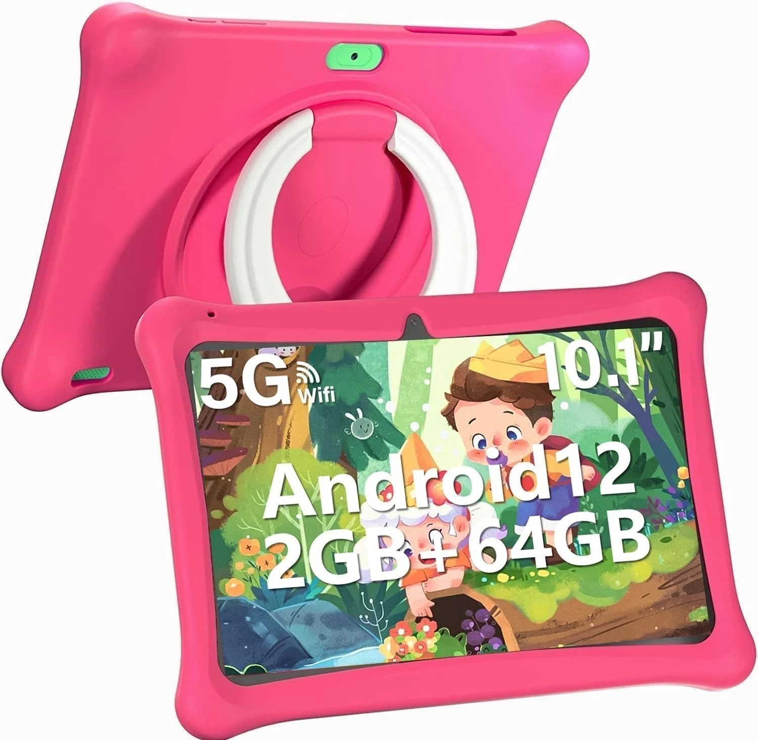 SGIN Kids Tablet 8/10.1 Android 13 Tablet for Kids 4GB 64GB 1.6GHz Pink & Blue